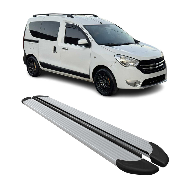 Marchepieds Latéraux pédale pour Dacia Dokker 2012-2021 Aluminium Argent 2Pcs