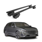 Barres de toit Transversales pour Peugeot 308 Break 2021-2023 Alu Noir ABE