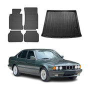 Kit Tapis de sol et coffre pour BMW Série 5 E39 Break 1997-2004 Noir TPE