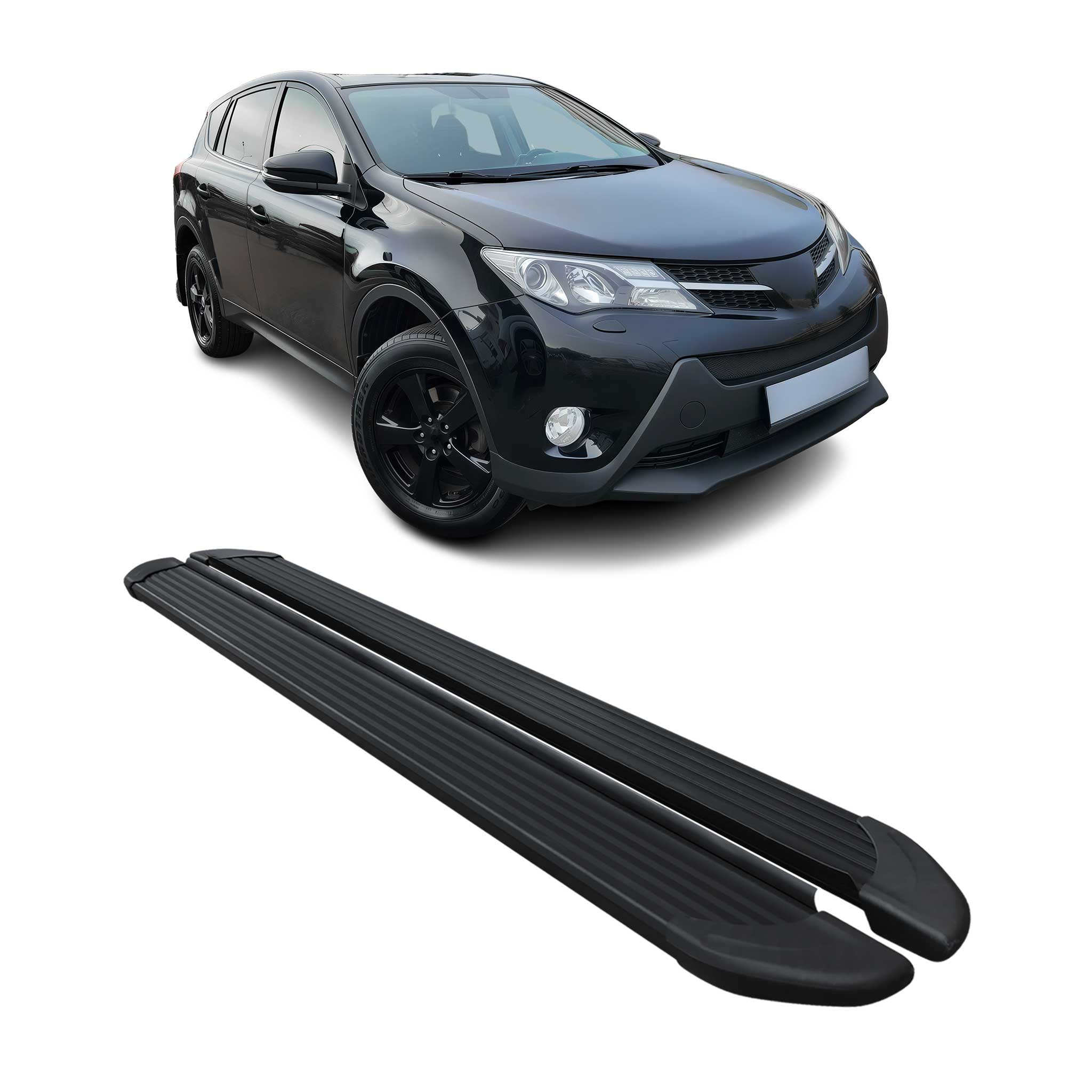 Marchepieds Latéraux pédale pour Toyota RAV4 2013-2018 Noir Aluminium 2Pcs