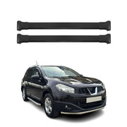 Barres de toit transversales pour Nissan Qashqai 2006-2014 Noir Aluminium