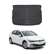 Tapis de coffre pour Volkswagen Golf 8 HB 2019-2027 Noir 3D en Caoutchouc TPE