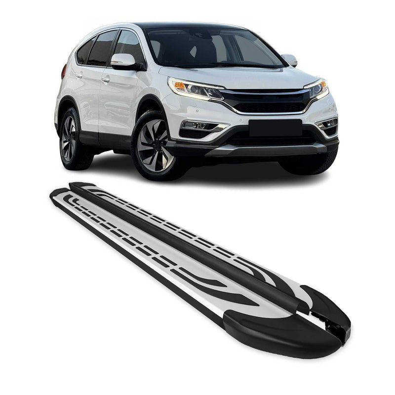 Marchepieds Latéraux pédale pour Honda CR-V 2012-2015 Aluminium Gris Noir 2x