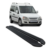 Marchepieds Latéraux Pédale pour Opel Combo 2001-2011 en Aluminium Noir 2x