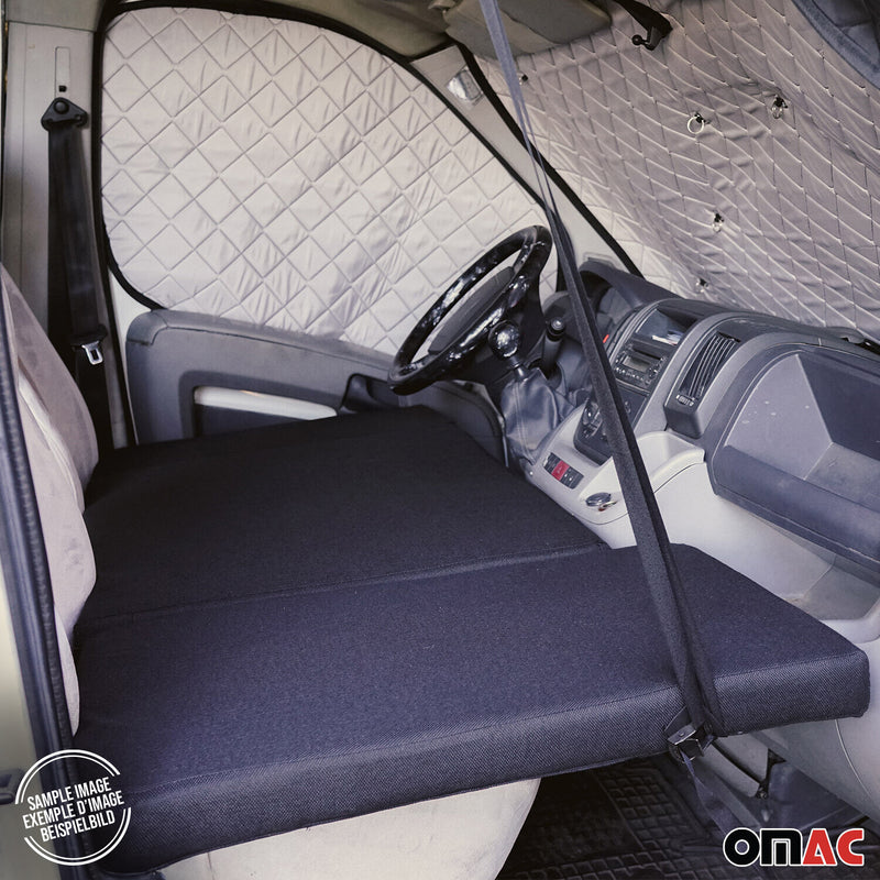 OMAC Matelas de Camping Pliable pour Ford Transit 2006-2014 Noir Polyester