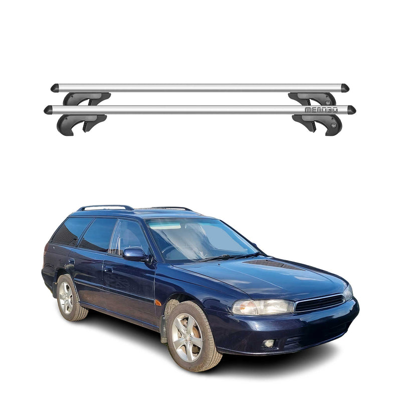 Barres de toit transversales pour Subaru Legacy 1993-1998 90kg Alu Gris 2tlg