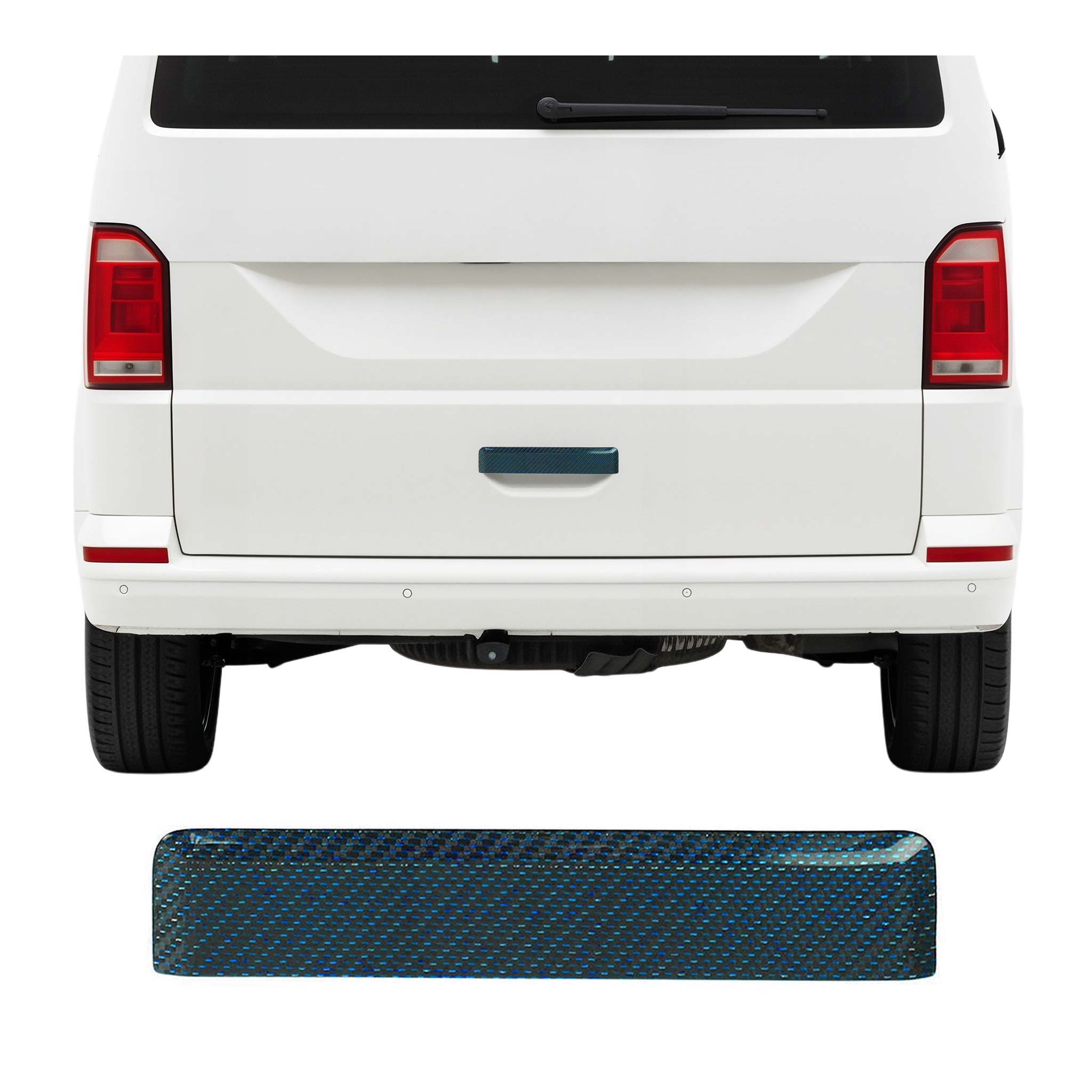 Garniture supérieure de Coffre pour VW T6 Transporter 2015-2019 Carbone bleu