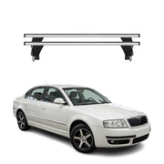 Menabo Barres de toit Transversales pour Skoda Superb 2001-2008 Gris ABE 2x