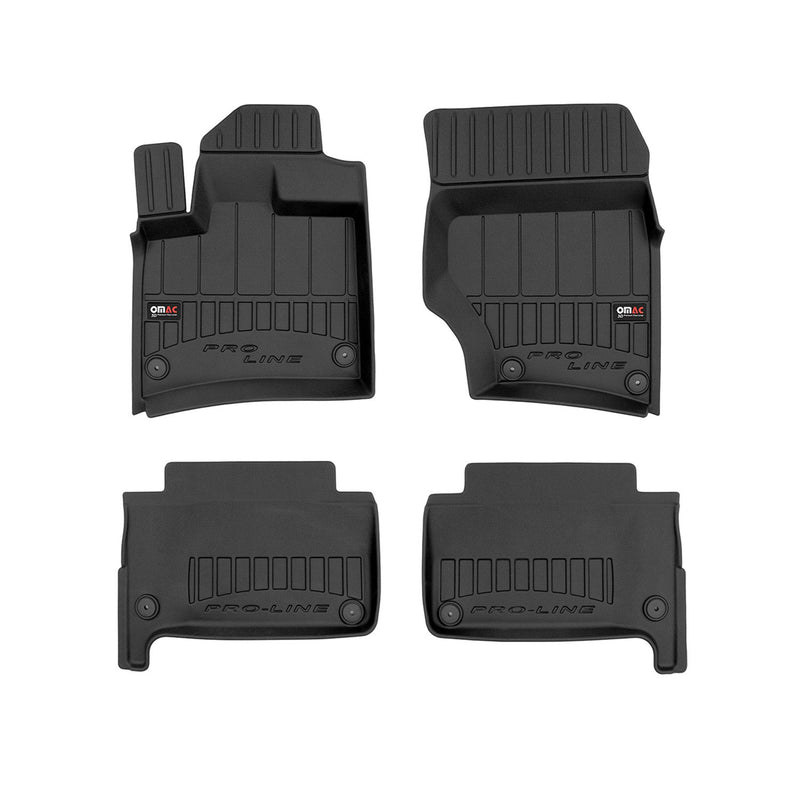 OMAC Tapis de sol caoutchouc pour Audi Q7 4LB 2006-2015 Noir Premium 4 Pcs