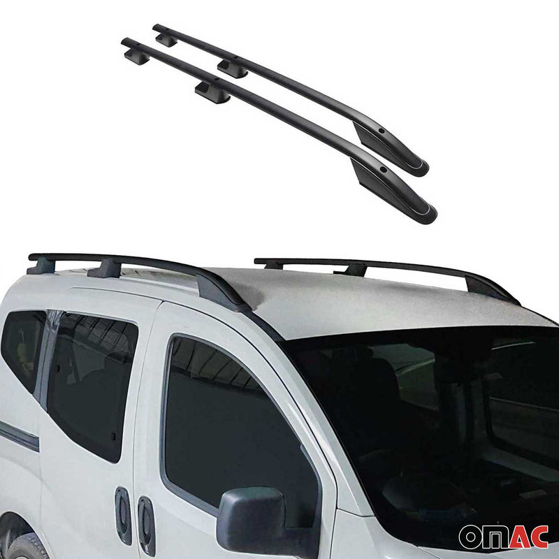 Barres de toit longitudinales pour Ford Transit Tourneo Custom 2012-22 L1 Noir