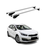 Tiger Barres de toit transversales pour Kia Ceed Sportswagon 2012-2018 Gris