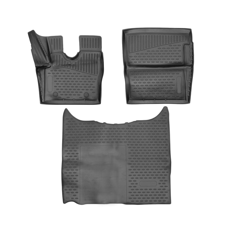 Tapis de sol pour Daf XF 2019-2024 en caoutchouc TPE 3D Noir 3Pcs