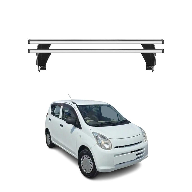 Menabo Barres de toit Transversales pour Suzuki Alto 2009-2015 Alu Gris 2x ABE