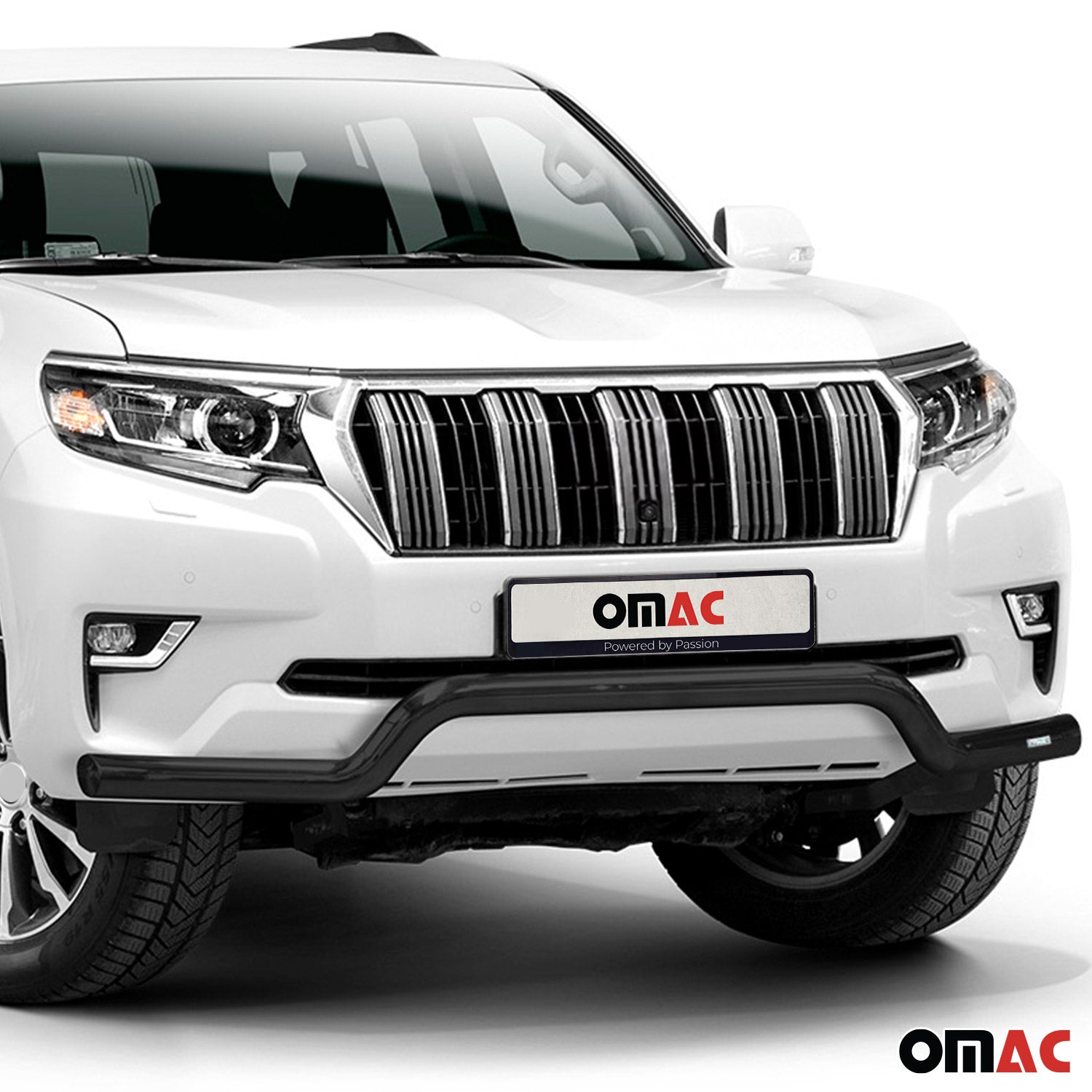 Pare-Buffle Avant Pour Toyota Land Cruiser 150 2019-2023 en Noir Acier Inoxy
