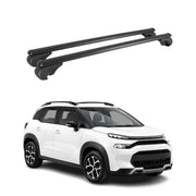 Barres de toit Transversales pour Citroen C3 Aircross I 2017-2024 Alu Noir 2x