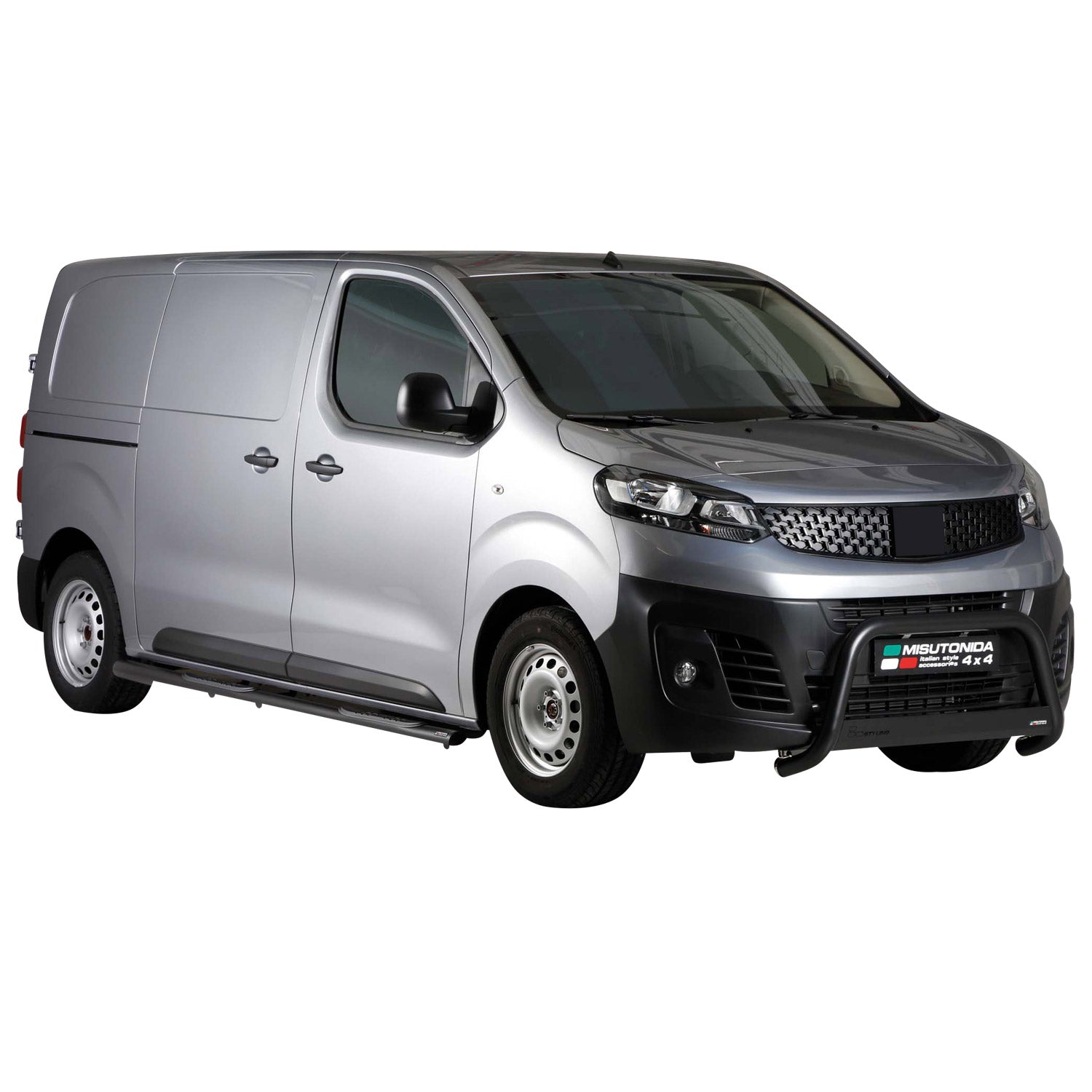 Pare-buffle Avant pour Fiat Scudo 2022-2026 63mm en Acier Inoxydable Noir