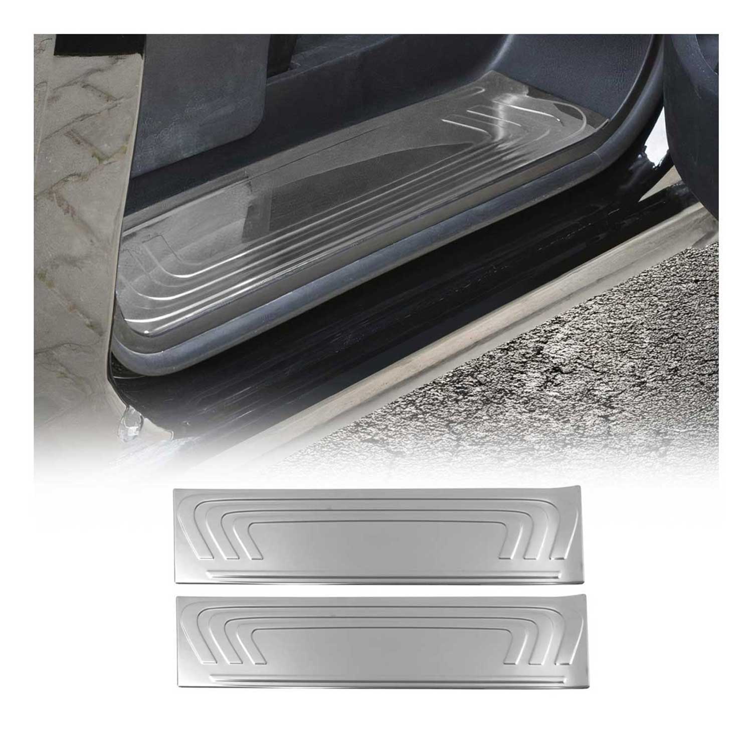 Couverture de Seuil de porte pour Mercedes Vito W447 2014-2026 inox chromé 2x