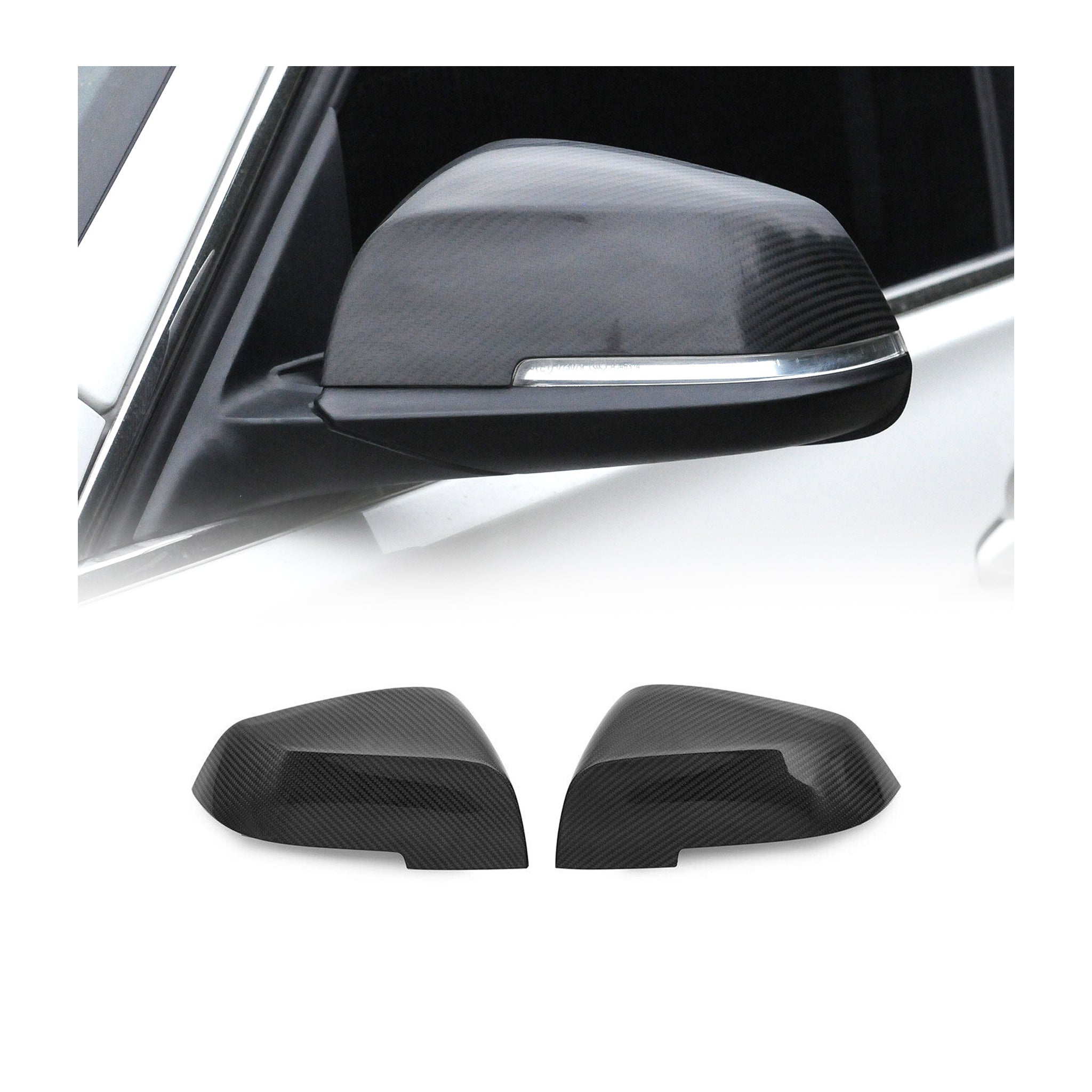 Coques de Rétroviseurs pour BMW F20 F21 F22 F23 F87 2012-2021 en Carbone Noir