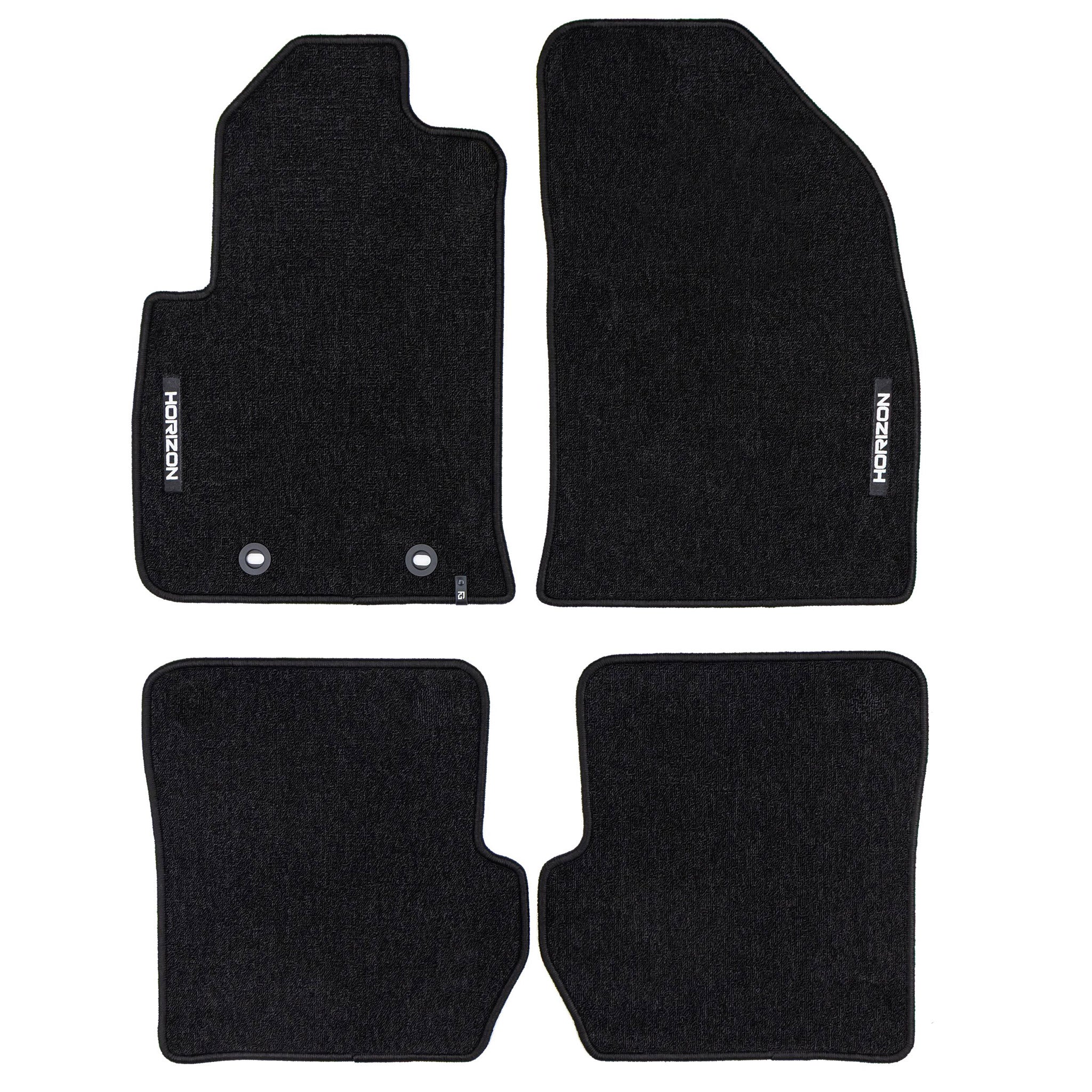 Tapis de Sol de Voiture pour Ford Fiesta mk5 2005-2008 FL Velours Noir 4Pcs