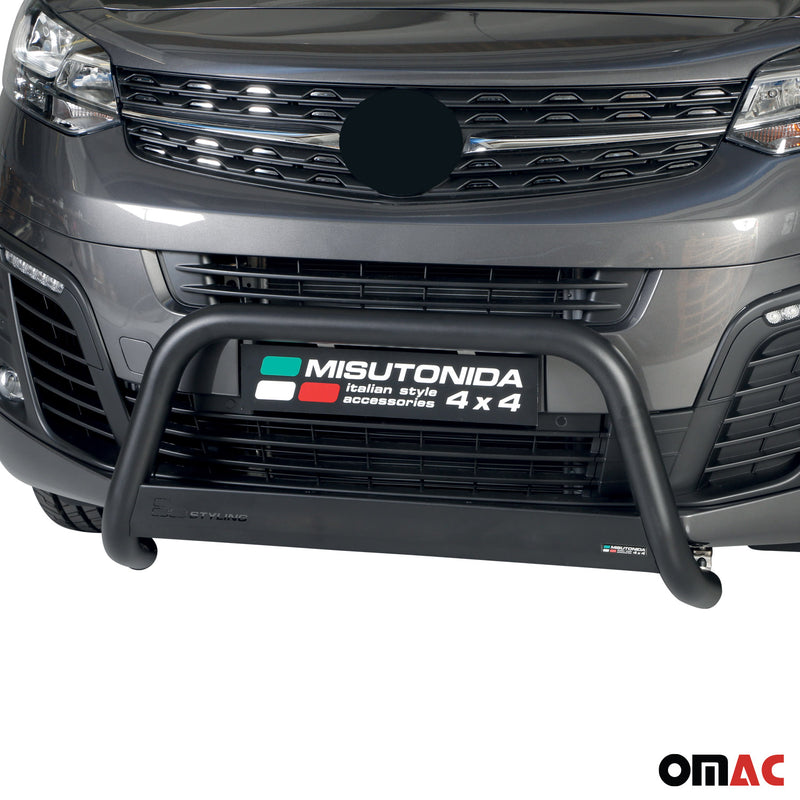 Pare-buffle Avant pour Opel Zafira Life 2020-2025 63mm en Acier Inoxydable Noir