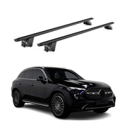 Barres de toit transversales pour Mercedes GLC X254 2022-2026 Noir 2 pièces ABE
