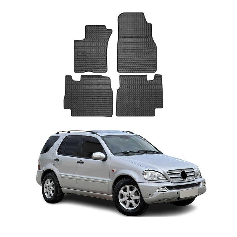 Tapis de Sol pour Mercedes Classe M W163 2002-2005 Caoutchouc Noir
