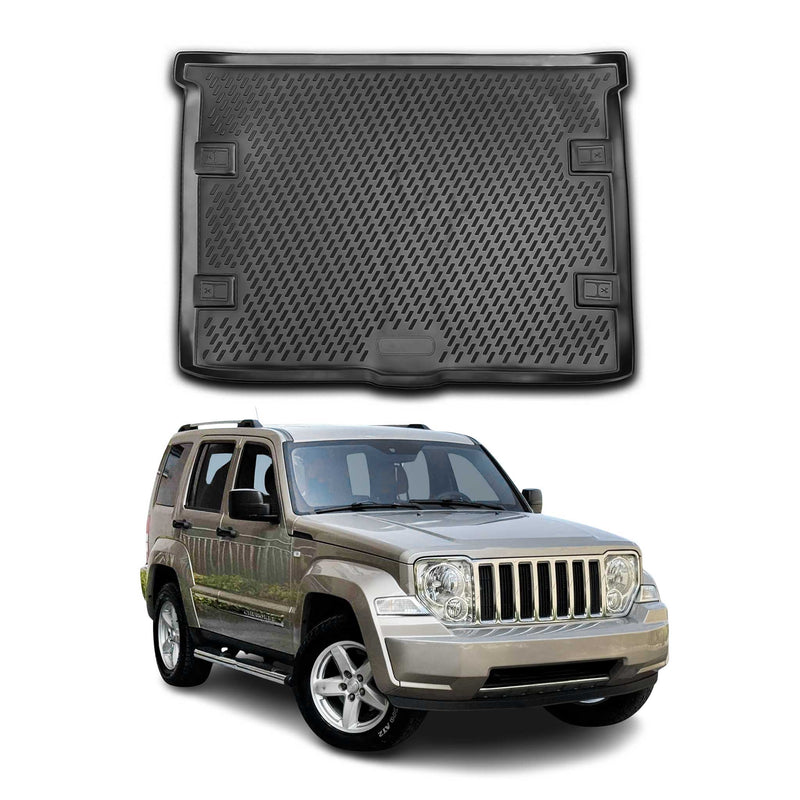 Tapis de Coffre pour Jeep Cherokee 2008-2019 TPE Noir