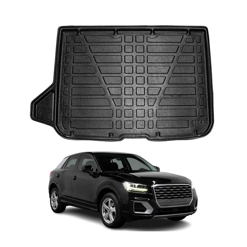 Tapis de coffre pour Audi Q2 2017-2025 caoutchouc TPE Noir