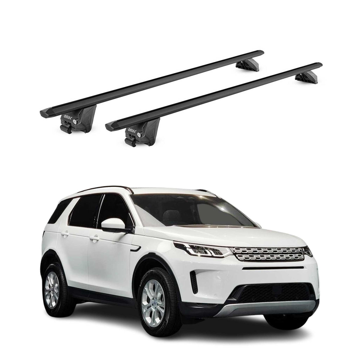Barres de toit transversales pour Land Rover Discovery Sport 2015-2026 Noir ABE