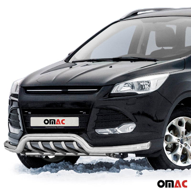 Pare-Buffle Avant Pour Ford Kuga 2012-2017 Acier Inoxy Argent