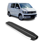 Marchepieds Latéraux pour VW T6 T6.1 Transporter 2015-2022 Noir Argent L1 Court