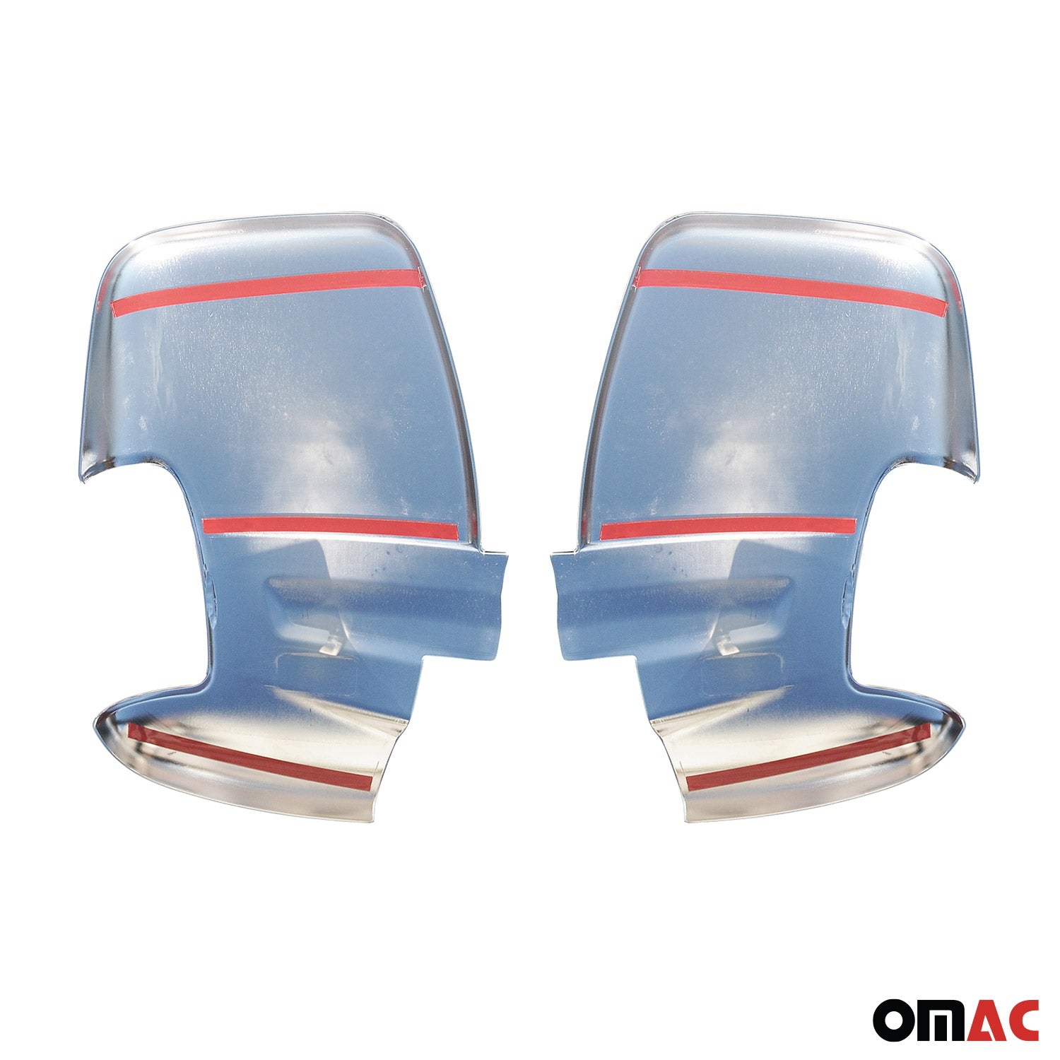Coques de Rétroviseurs pour Ford Transit 2015-2026 en ABS Argent Chromé 2Pcs