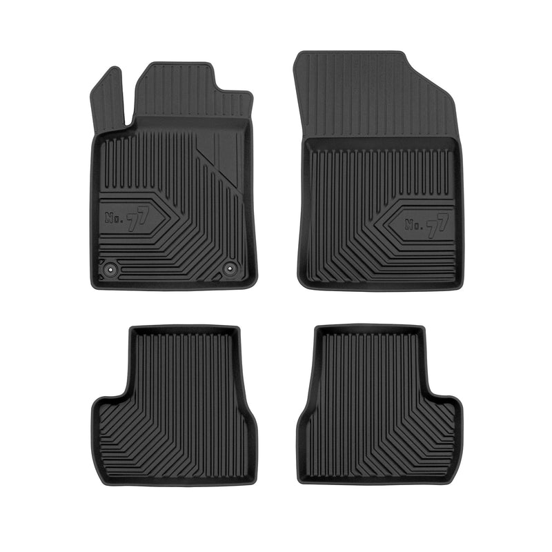 Tapis de Sol de Voiture pour Citroen C3 II 2009-2016 TPE Antidérapant Noir 4Pcs