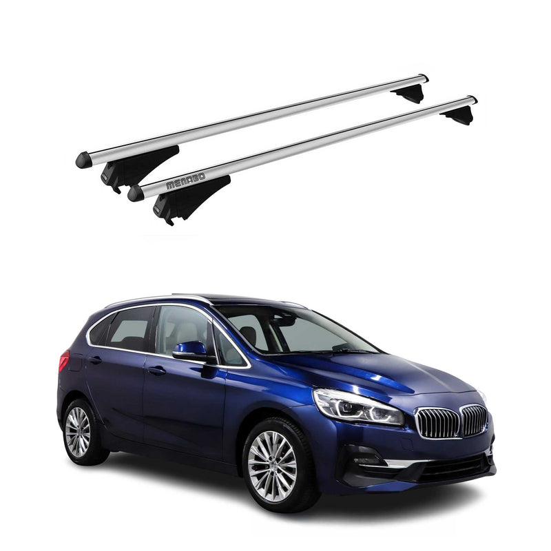 Tiger Barres de toit transversales pour BMW Serie 2 F45 Tourer 2014-18 Gris