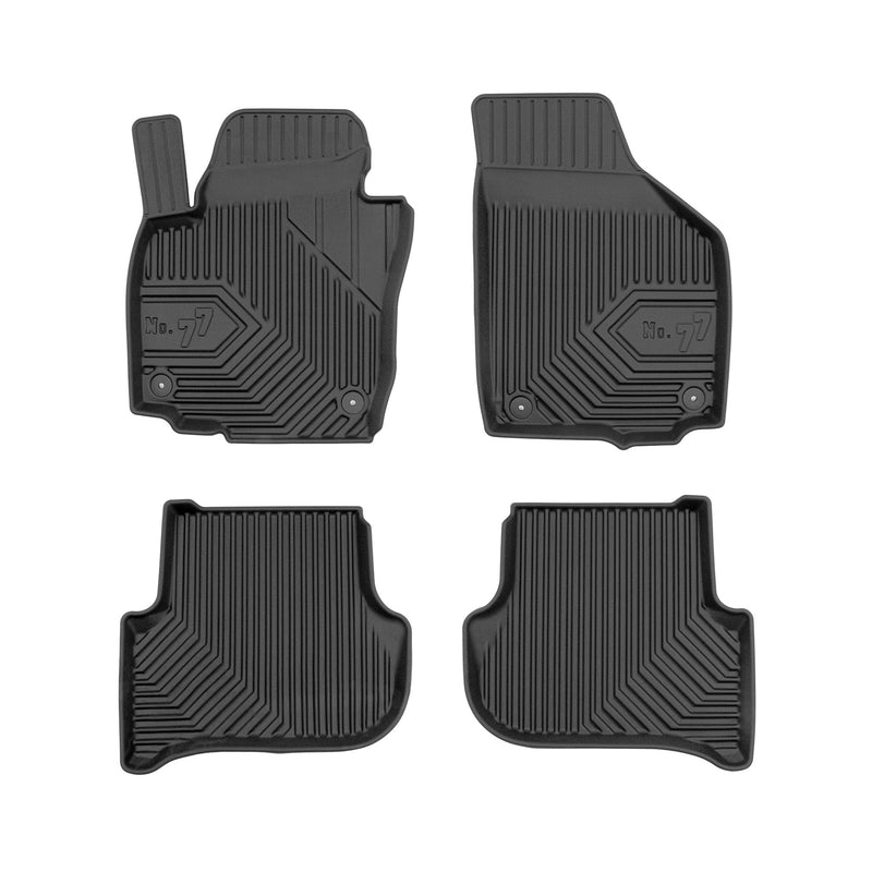 Tapis de Sol de Voiture pour Skoda Yeti 2009-2017 TPE Antidérapant Noir 4Pcs