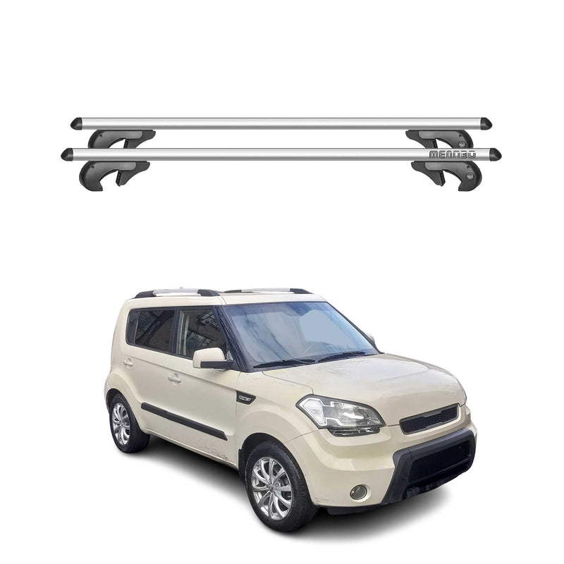 Barres de toit transversales pour Kia Soul 2008-2014 90kg Aluminium Gris 2x