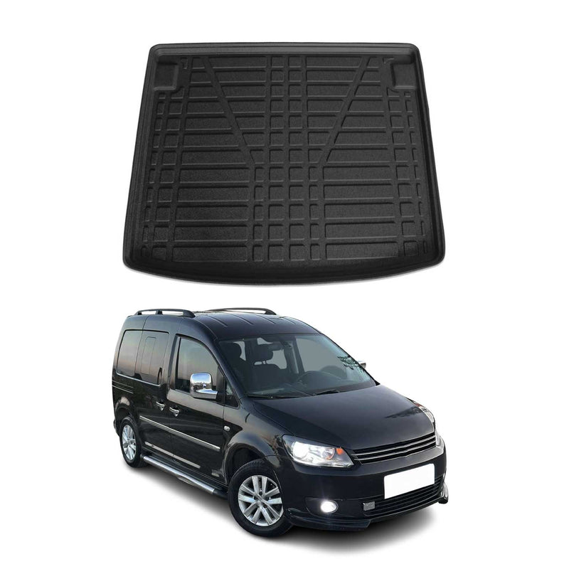 Tapis de Coffre pour VW Caddy FL 2010-2015 en TPE Noir