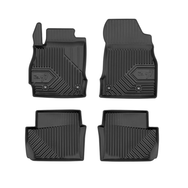 Tapis de Sol de Voiture pour Mazda 2 II 2007-2014 TPE Antidérapant Noir 4Pcs
