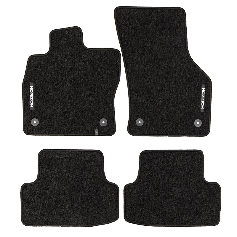 Tapis de Sol de Voiture pour Audi A3 8Y 2020-2025 HB Velours Imperméable 4Pcs