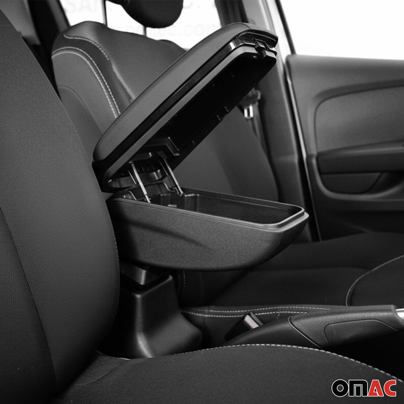 Accoudoir pour Opel Corsa F HB 2019-2025 Vinyl Abs Noir Coulissant