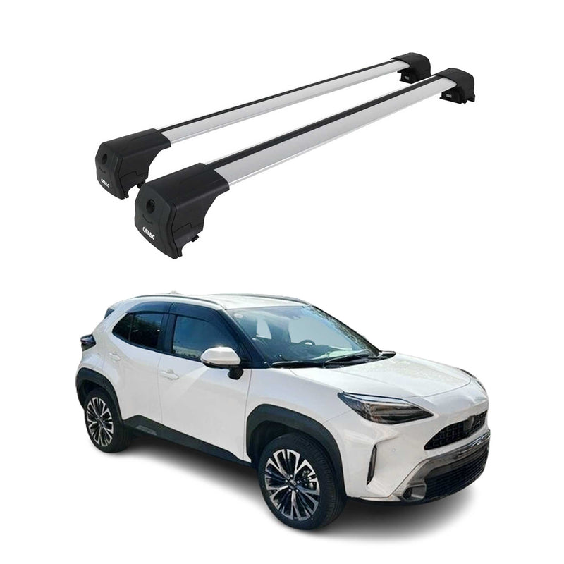 Barres de toit transversales pour Toyota Yaris Cross 2020-2025 Gris Alu
