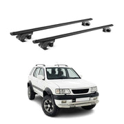 Barres de toit transversales ABE pour Opel Frontera 1991-2004 Aluminium Noir 2x
