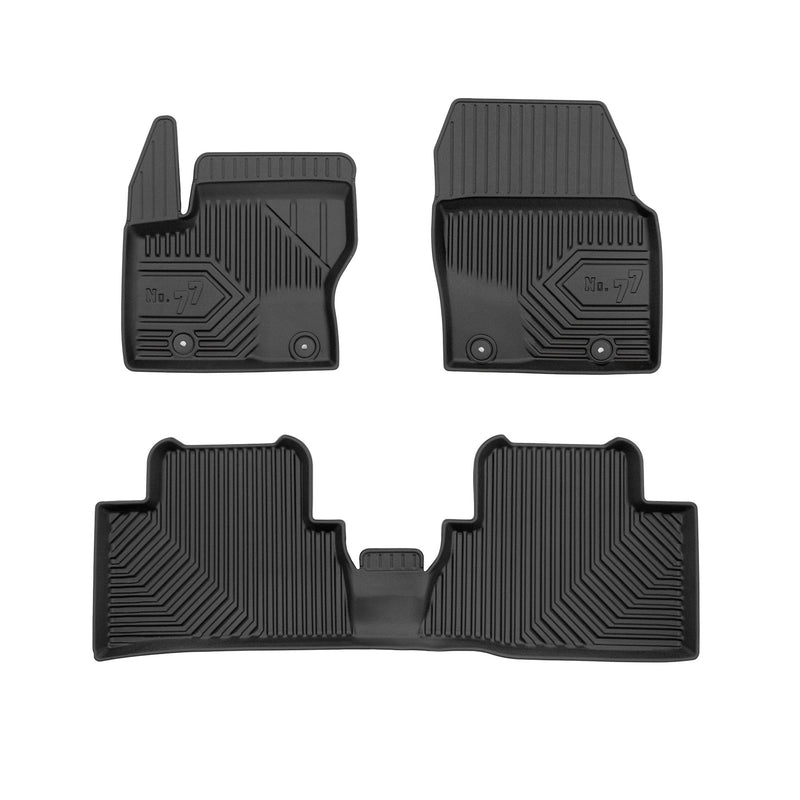 Tapis de Sol de Voiture pour Ford Grand C-Max 2010-2019 TPE Imperméable 3Pcs