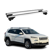 Barres de toit Transversales pour Jeep Cherokee 2014-2024 Aluminium Argent