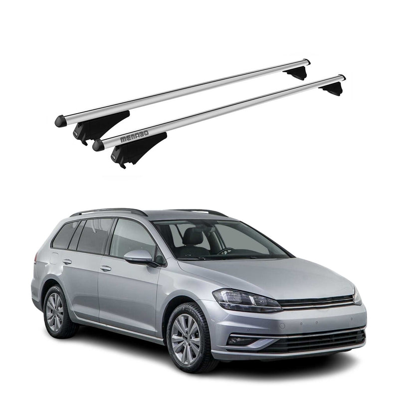 Tiger Barres De Toit Transversales pour VW Golf Break 2013-19 Aluminium Gris 2x