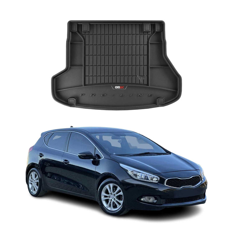 Tapis de Coffre pour Kia Ceed 2012-2018 Noir TPE