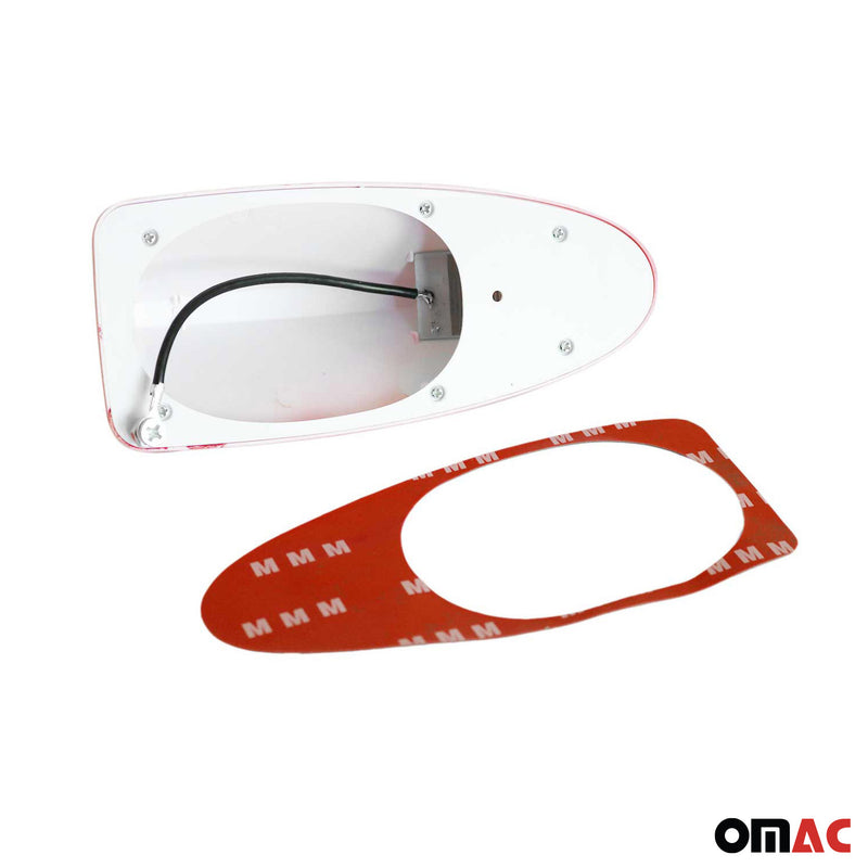 Antenne De Toit Aileron Requin pour Fiat 500 500X 500L Radio AM/FM Rouge