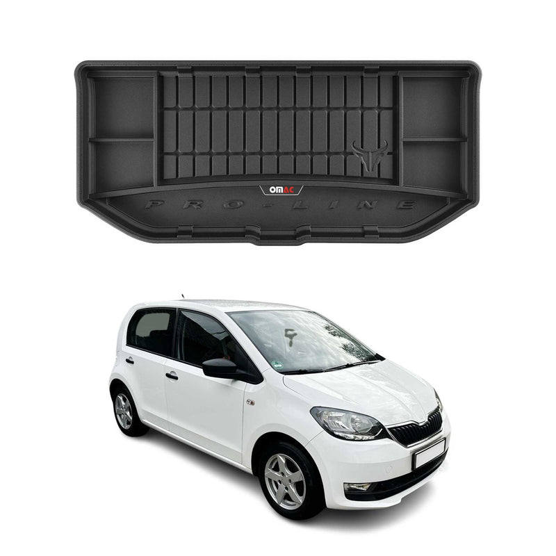Tapis de Coffre pour Skoda Citigo 2011-2019 TPE Noir