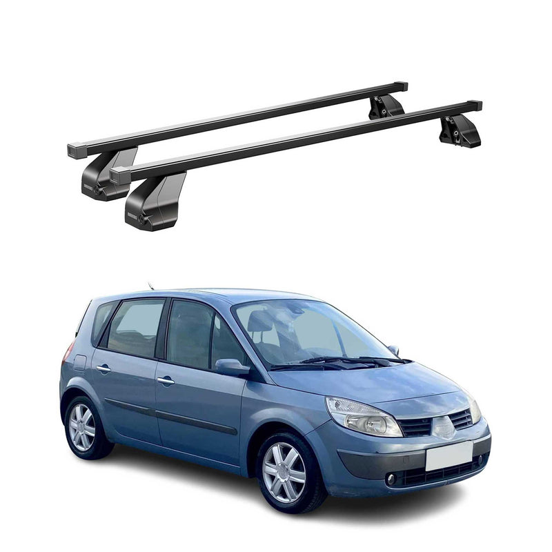 Barres Transversales Menabo pour Renault Scenic II 2003-2008 Noir