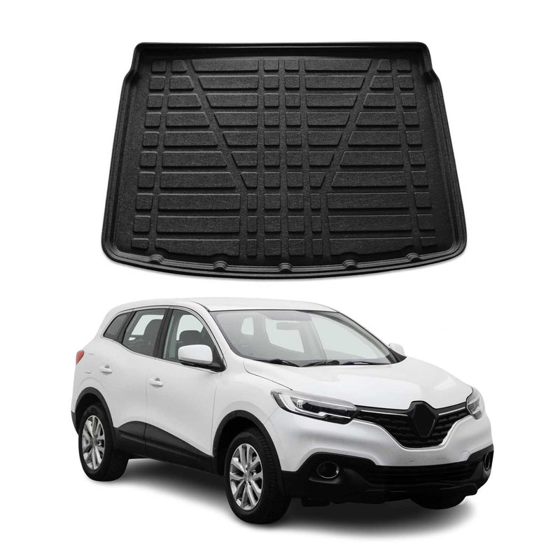 OMAC Tapis de coffre pour Renault Kadjar 2015-2022 TPE Caoutchouc Noir